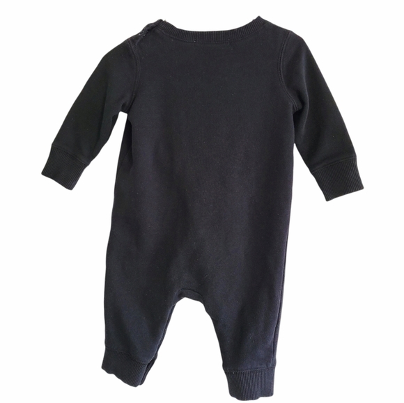 George Baby Halloween Skeleton Black Long Sleeve Romper, Jumpsuit,  6-12M - Picture 2 of 8